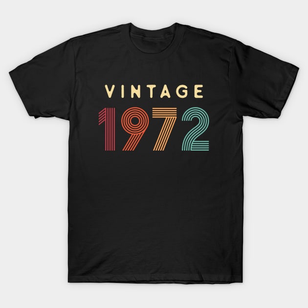 Vintage 1972 Retro Color T-Shirt by silentboy